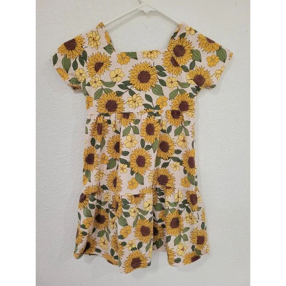 The Children's Place Girls Sunflower Tiered Dress Size Medium‎ 7/8 #5 - Picture 2 of 4